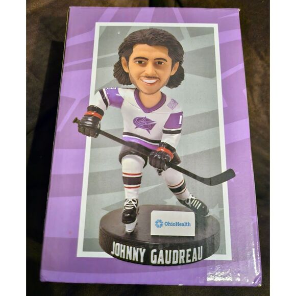 RARE NEW IN BOX Johnny Gaudreau Columbus Blue Jackets NHL Hockey Fights Cancer - Picture 1 of 5
